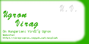 ugron virag business card